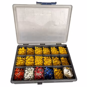 Raaco Service Case 18 - Sortimentslåda med kabel ändhylsor och kopplings detaljer