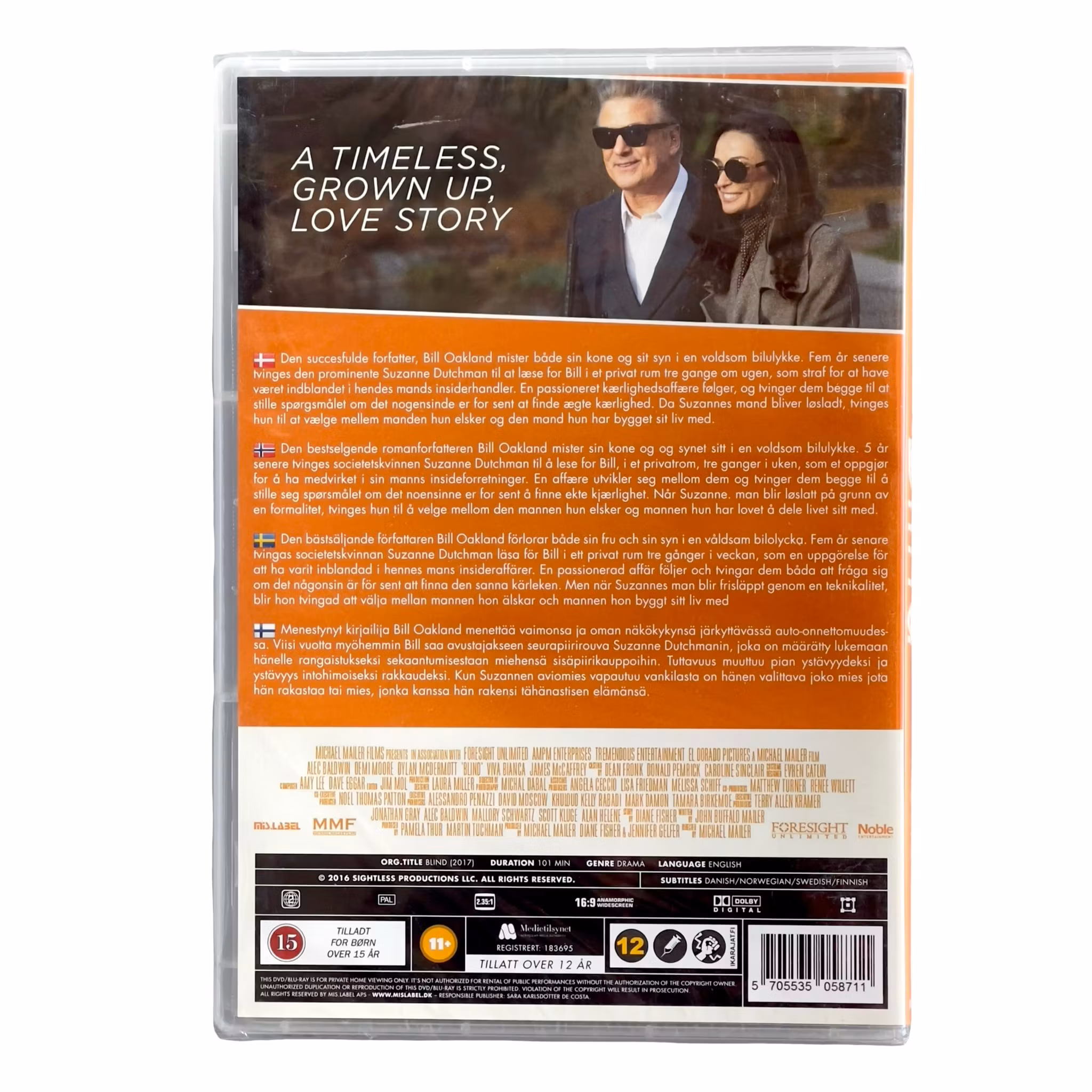 Blind (2017) - Ny / inplastad DVD - Romantiskt drama med Alec Baldwin & Demi Moore