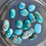 Äkta Nishapuri turkos - Naturliga cabochoner - Smyckes stenar / Samlar stenar