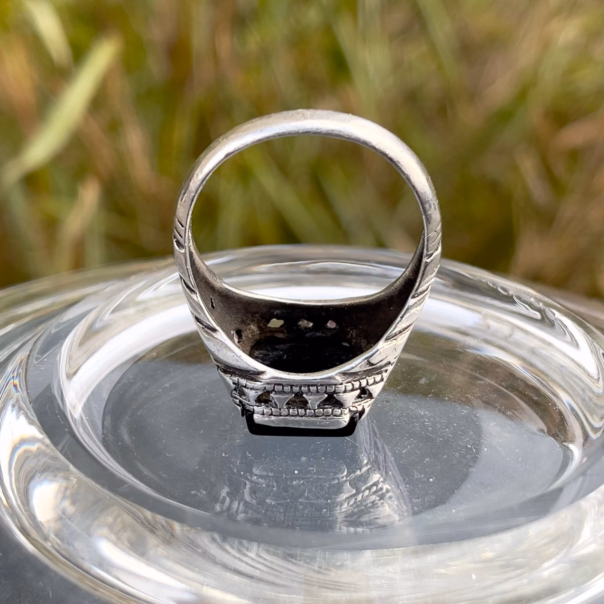 Art Deco ring i sterlingsilver 925 med svart onyx