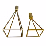 Geometriska ljusstakar i metall - 2 st, Modern design