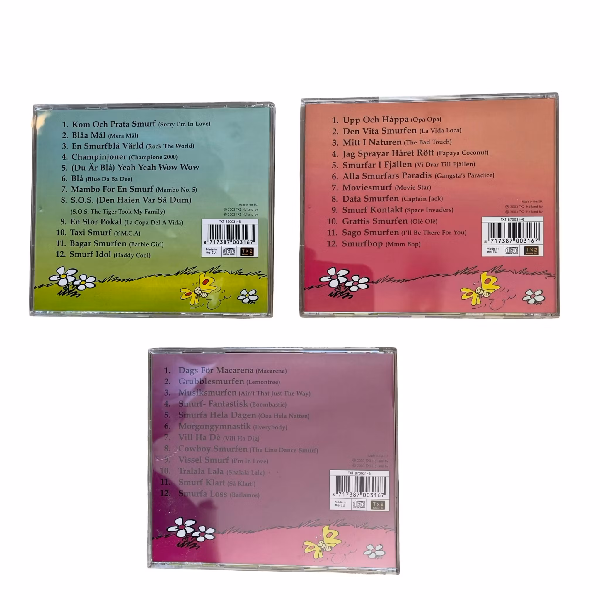 Smurfhits - 3 CD Box (Klassisk samling med populära låtar)