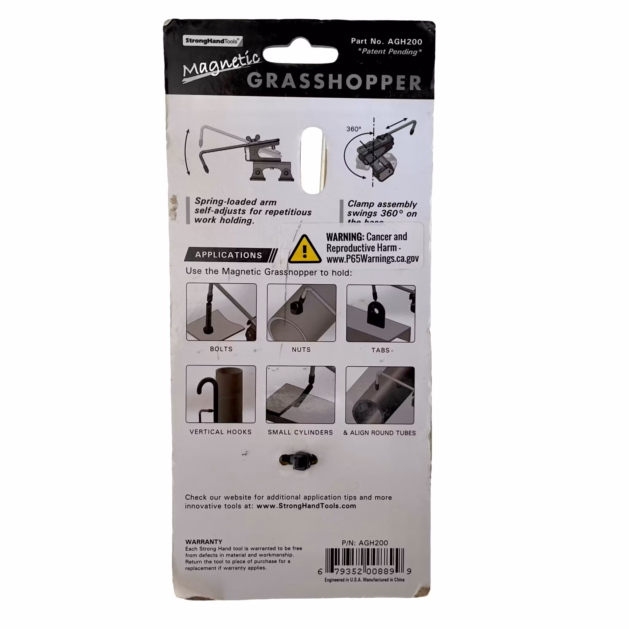 Strong Hand Tools MagHold Set - Magnetiska svets hjälpmedel - Extendable Arm + Grasshopper + V-Pad Kit
