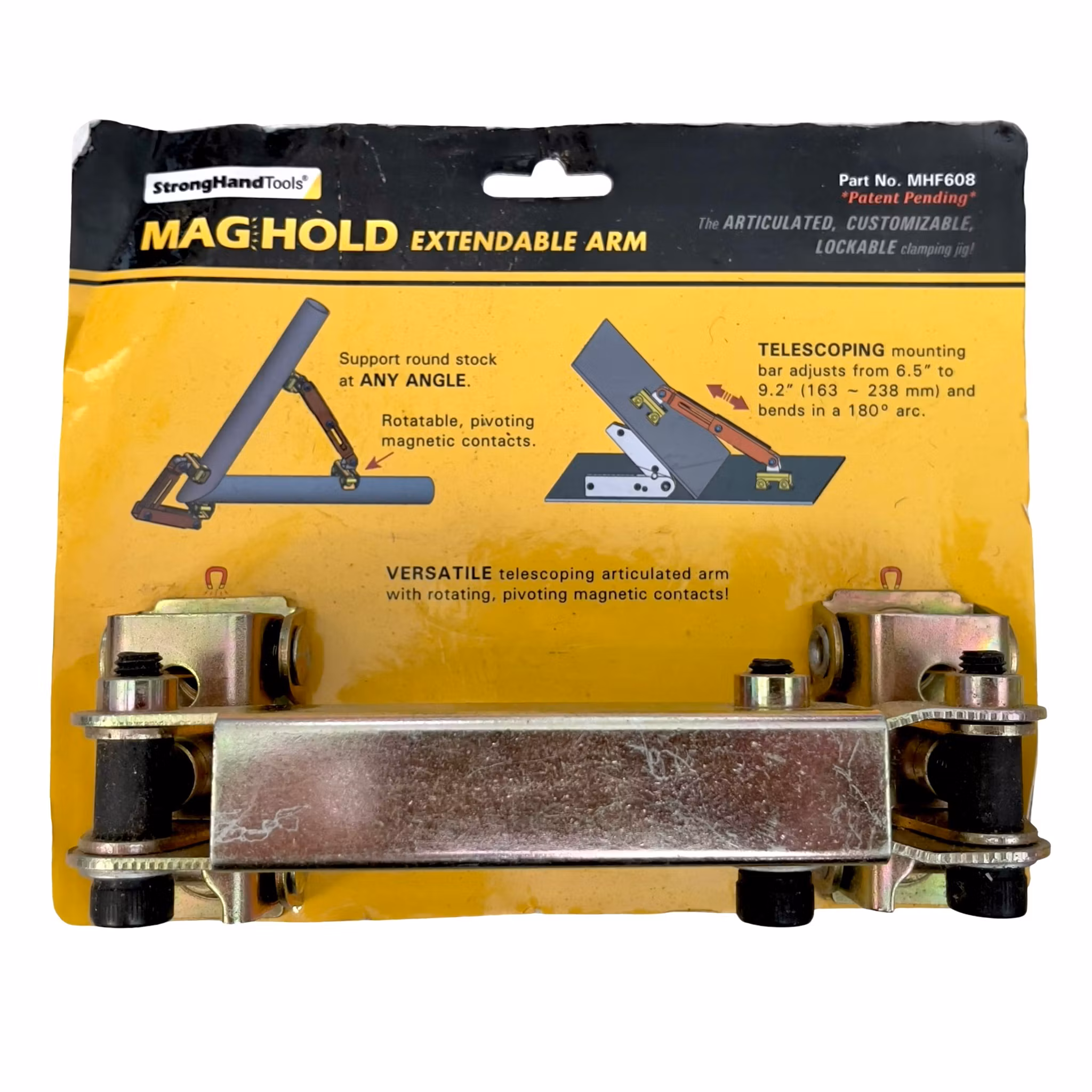 Strong Hand Tools MagHold Set - Magnetiska svets hjälpmedel - Extendable Arm + Grasshopper + V-Pad Kit