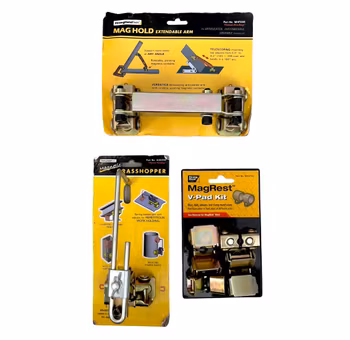 Strong Hand Tools MagHold Set - Magnetiska svets hjälpmedel - Extendable Arm + Grasshopper + V-Pad Kit