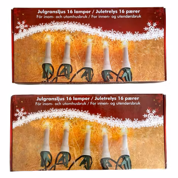 2 set di luci elettriche per albero di Natale - 32 luci in totale - Nuove - Illuminazione classica e suggestiva