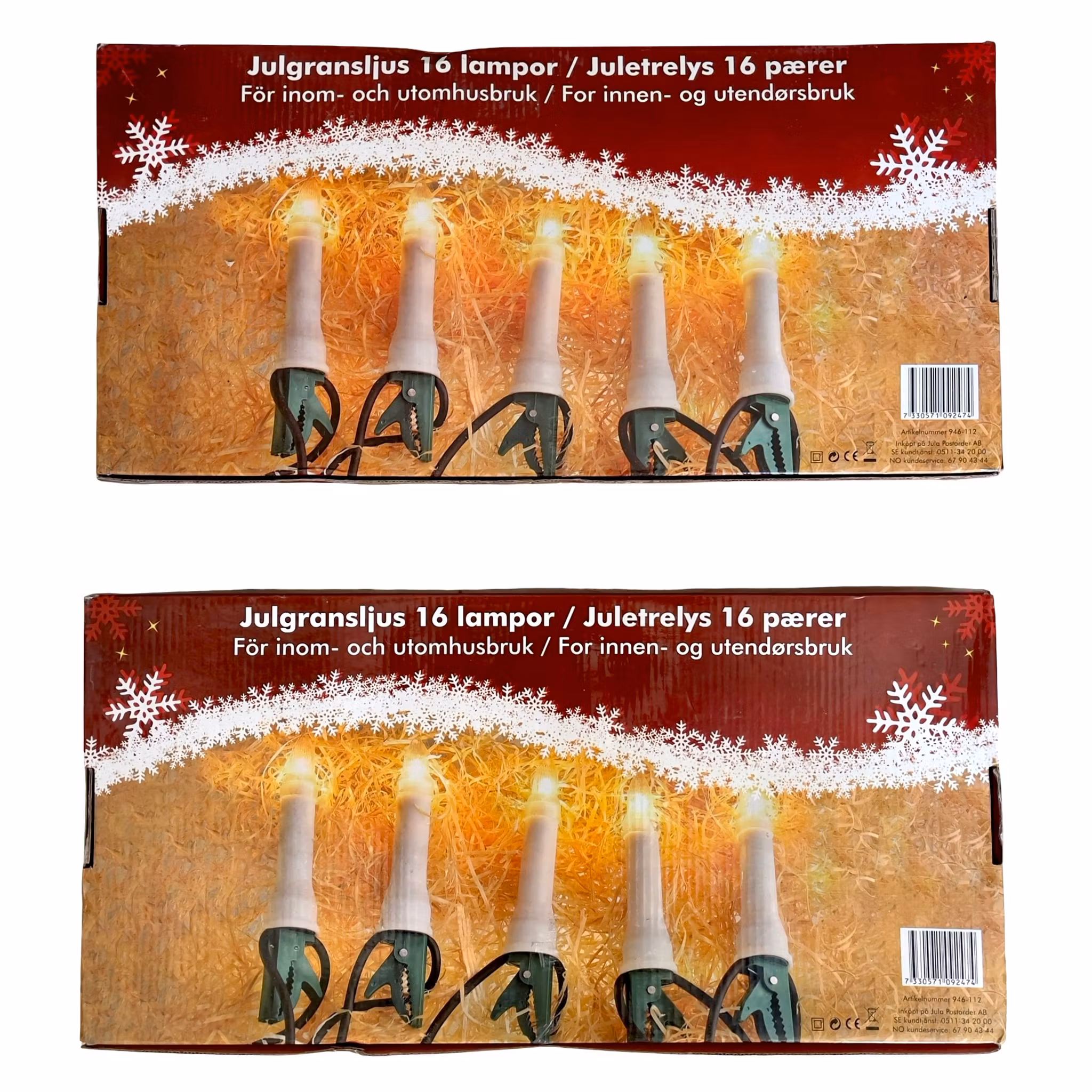 2x Elektriska julgransljus - 32 lampor totalt - Oanvänt - Klassisk & Stämningsfull belysning