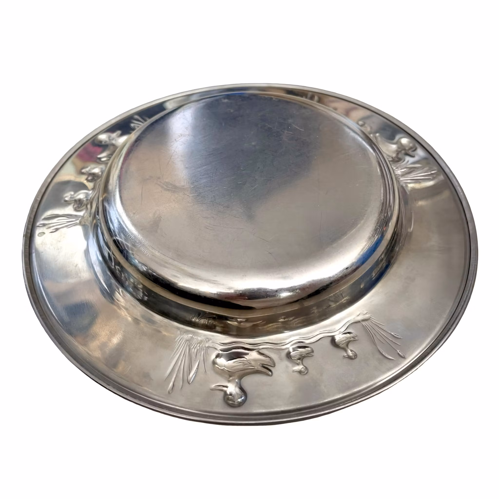 Nordahl Andersen - Dopgåva - Vintage skål med ankor motiv, Danmark