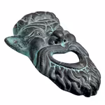 Väggmask - Äldre gjuten metall med vacker naturlig patina