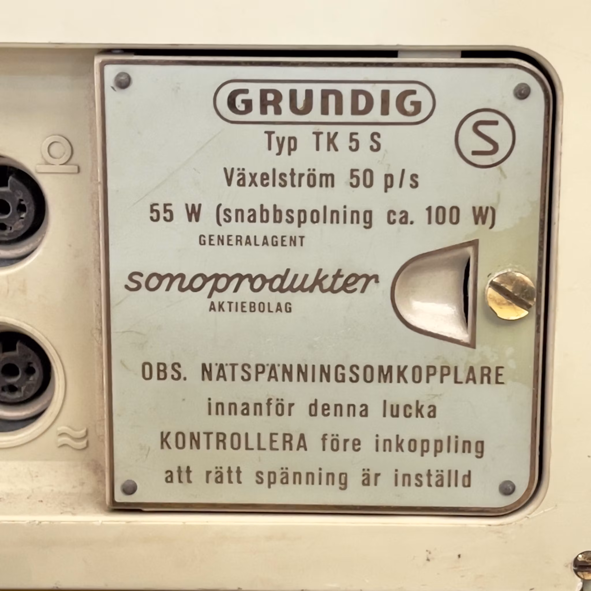 Antik Grundig TK 5 S - Rullband spelare i koffert - 1950/60-tal - Samlar objekt