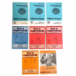 Vintage Bokpaket - Elektronik, Mätövningar & Styr och Reglerteknik - Retro utbildningsmaterial