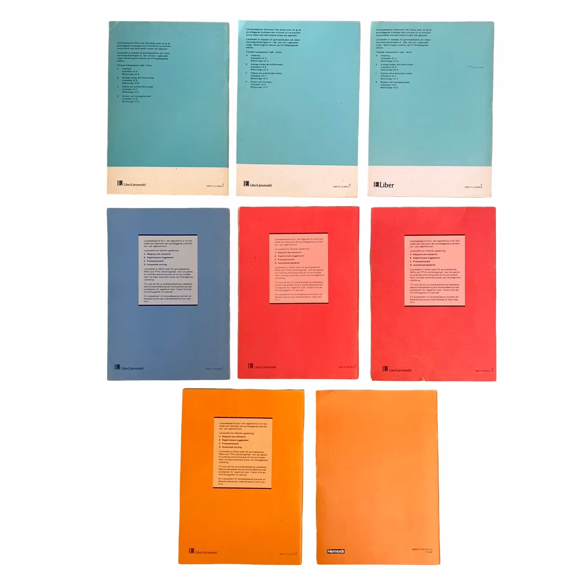Vintage Bokpaket - Elektronik, Mätövningar & Styr och Reglerteknik - Retro utbildningsmaterial