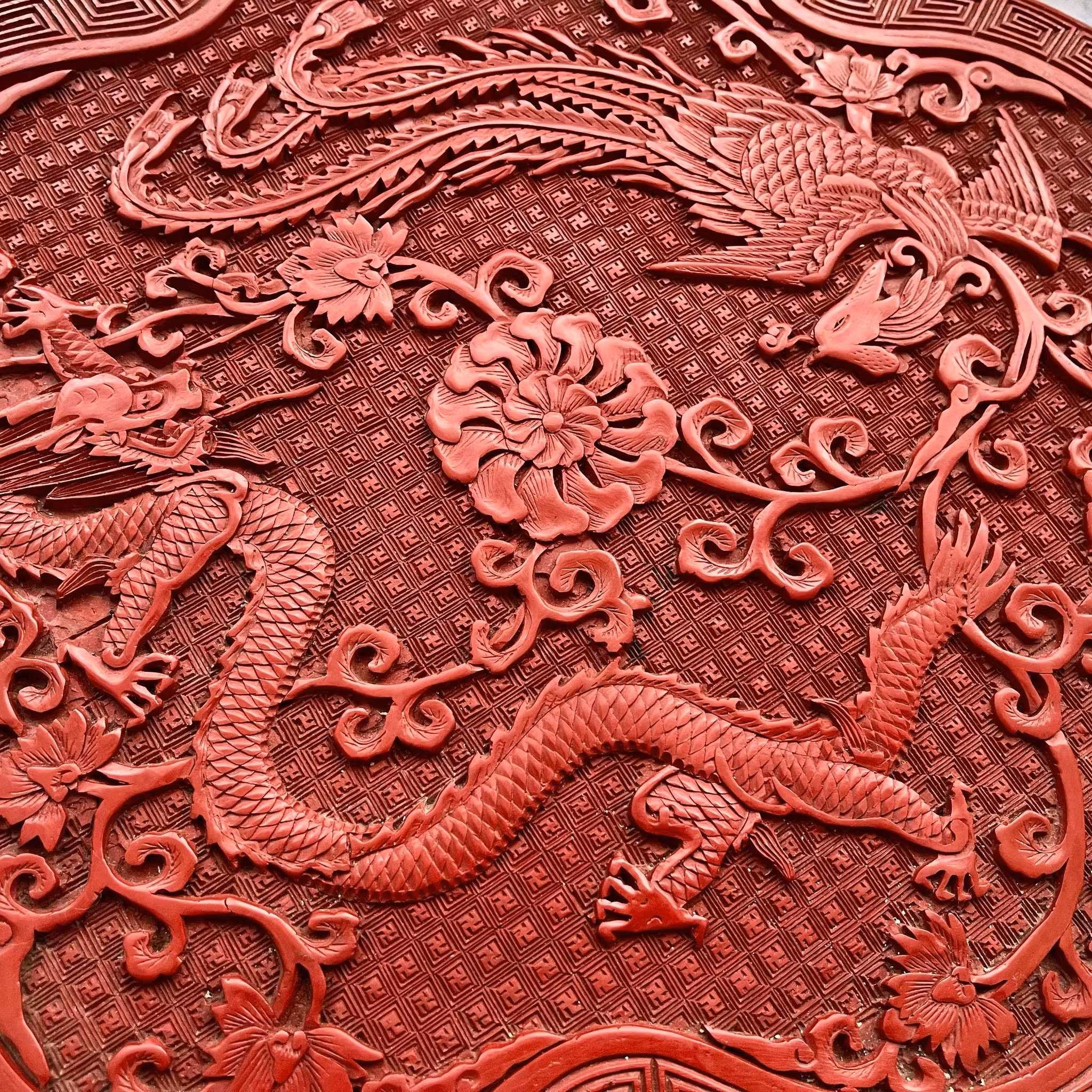 Handskuren lackask - Kina, Republik perioden (1912-1949)