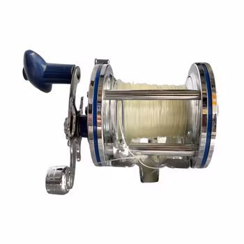 Vintage FIG Olympic Dolphin 625 LW - Japanische Meeresangelrolle / Schlepprolle - Schnurführung