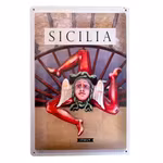 Vintage väggdekor 3x Metall skyltar Italien - Amalfi, Sicilia & Limoncello