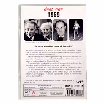 DVD - The year was 1959 (SVT Documentary) - Swedish classic