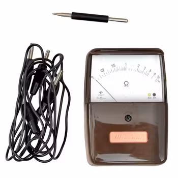Vintage Gossen Miniohm - Analog Ohmmeter / Modstandsmåler med kabler og etui