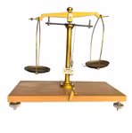 Antik apoteksvåg / laboratorievåg i mässing - Axel Kistner Stockholm