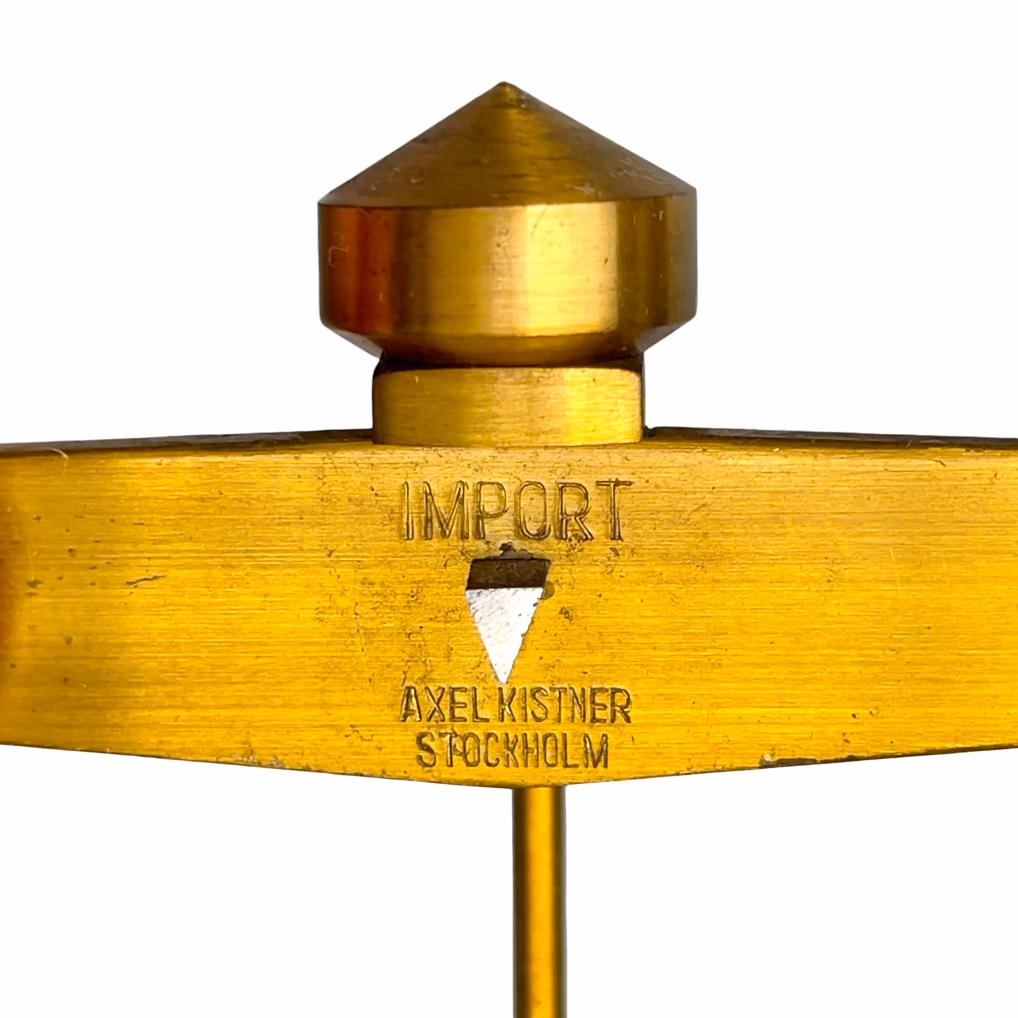 Antik apoteksvåg / laboratorievåg i mässing - Axel Kistner Stockholm