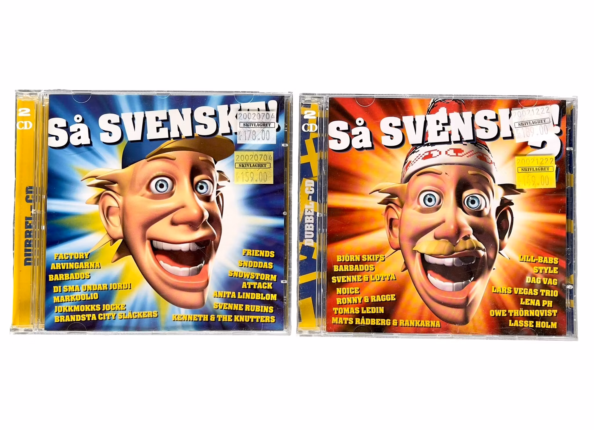 2 st Så Svenskt! Dubbel 2x2 CD - Svensk schlager / dansband / partyklassiker