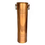 Vintage handgjord kopparvas / kärl med ringhandtag