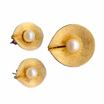 Christian Dior exklusivt smyckeset i 925 sterling silver med pärlor - Hänge & Örhängen