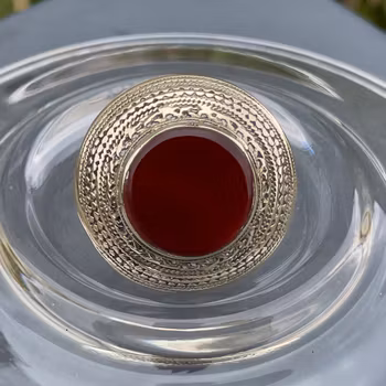 Antieke Jemenitische agaat Aqeeq ring