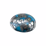 Nishapuri Turkos 23.40 ct - Naturlig cabochon med pyrit / matrix