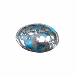 Nishapuri Turkos 23.40 ct - Naturlig cabochon med pyrit / matrix