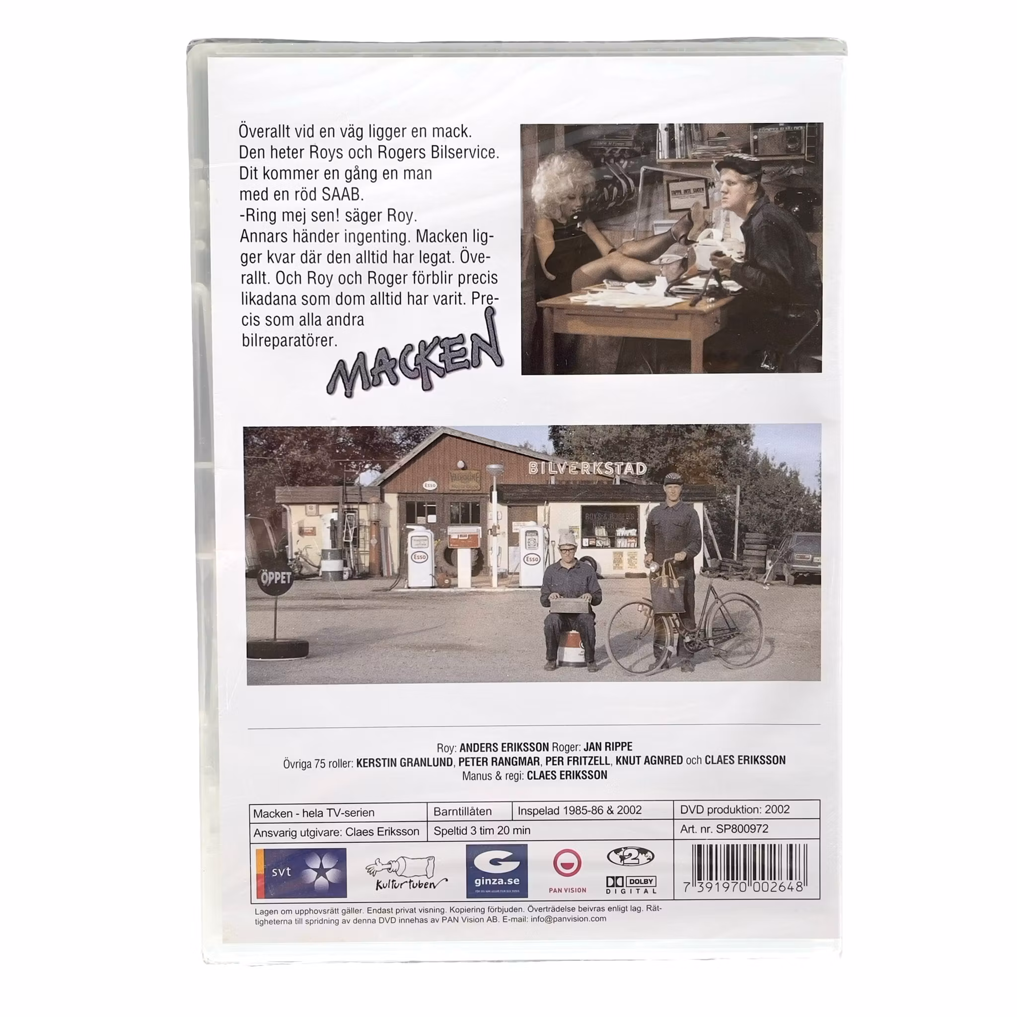 Macken DVD - Roy’s & Roger's Bilservice - Inplastad / Oöppnat - Hela TV serien - Kultklassiker
