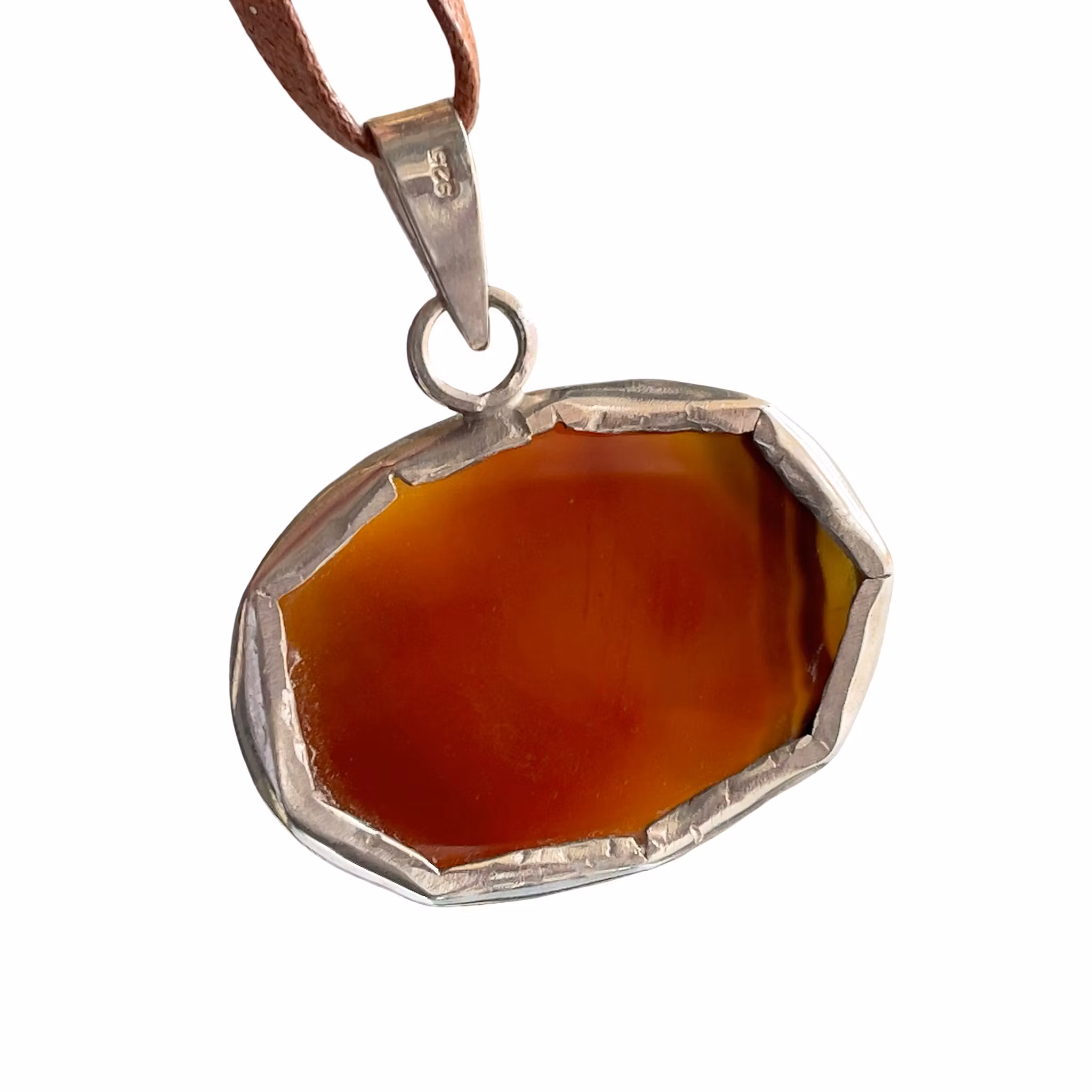 Vintage silver hänge 925 med Agat / Karneol