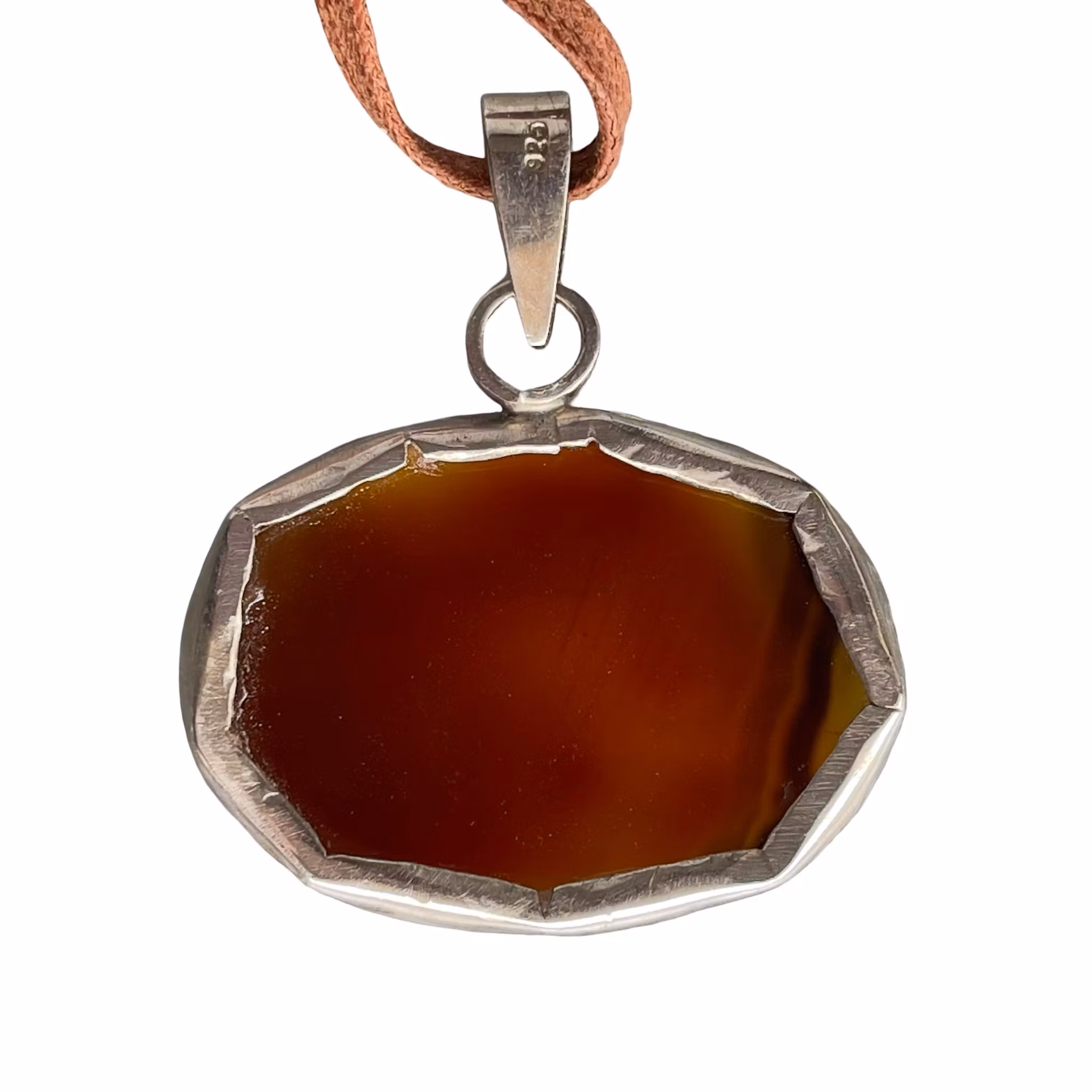 Vintage silver hänge 925 med Agat / Karneol