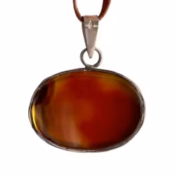 Vintage silver hänge 925 med Agat / Karneol