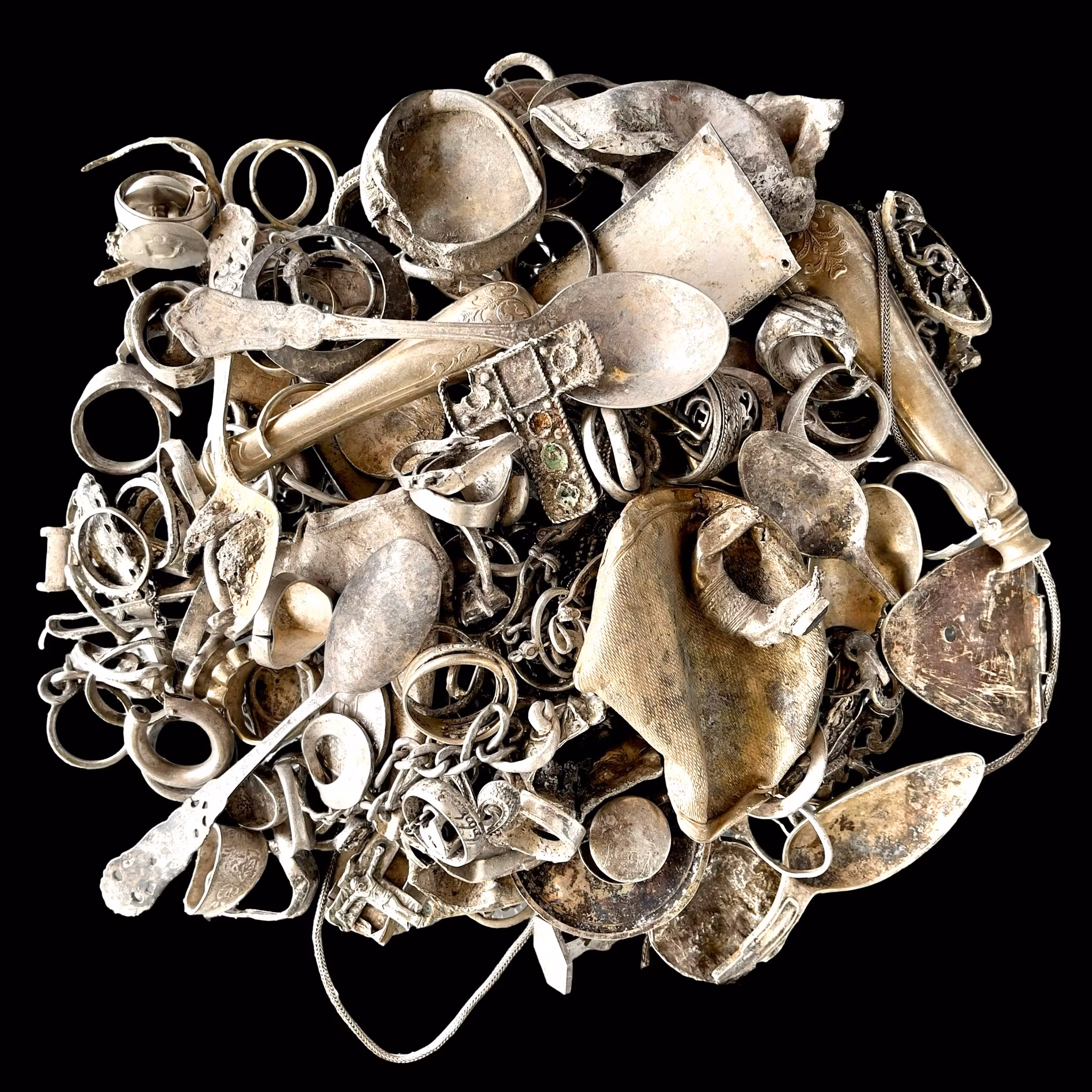 1008 Gram testat skrotsilver 925/835 - Trasigt, Smutsigt, Återvinning