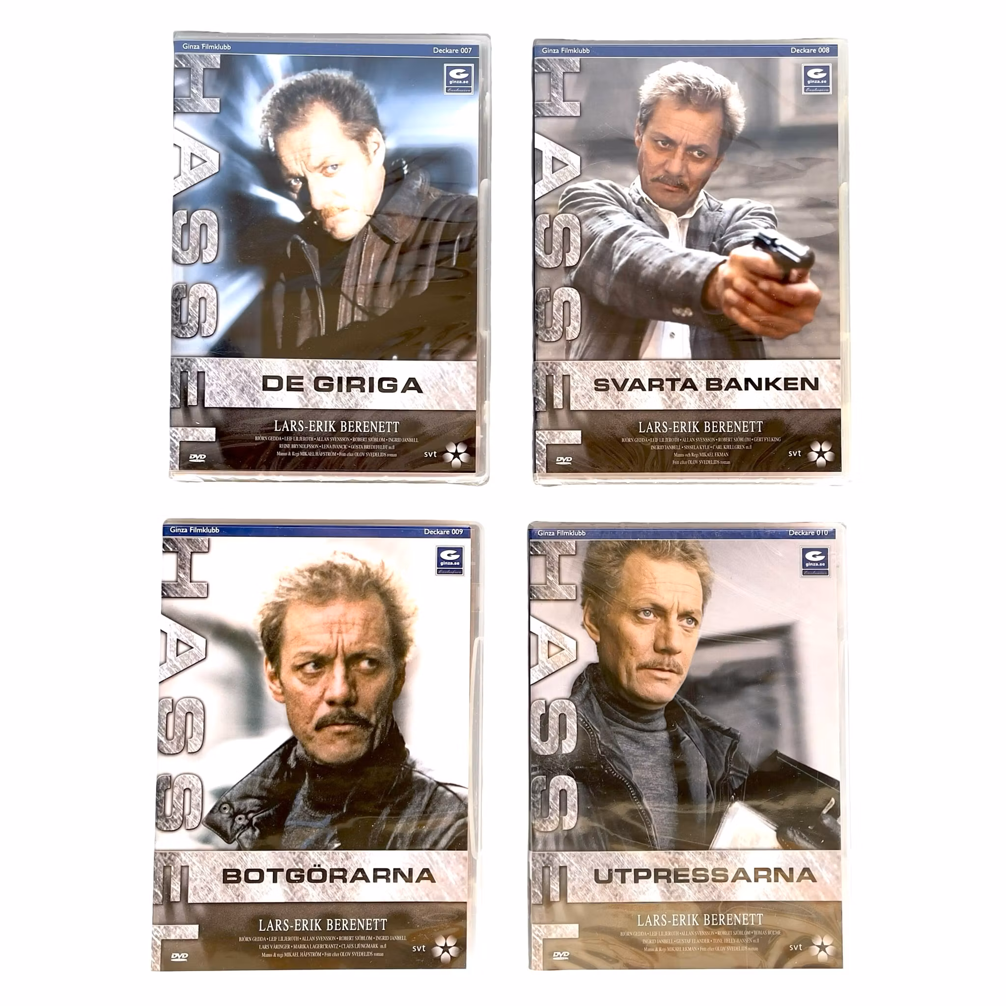 HASSEL - 8 DVD 5 inplastade - Lars Erik Berenett - Svensk kriminal klassiker