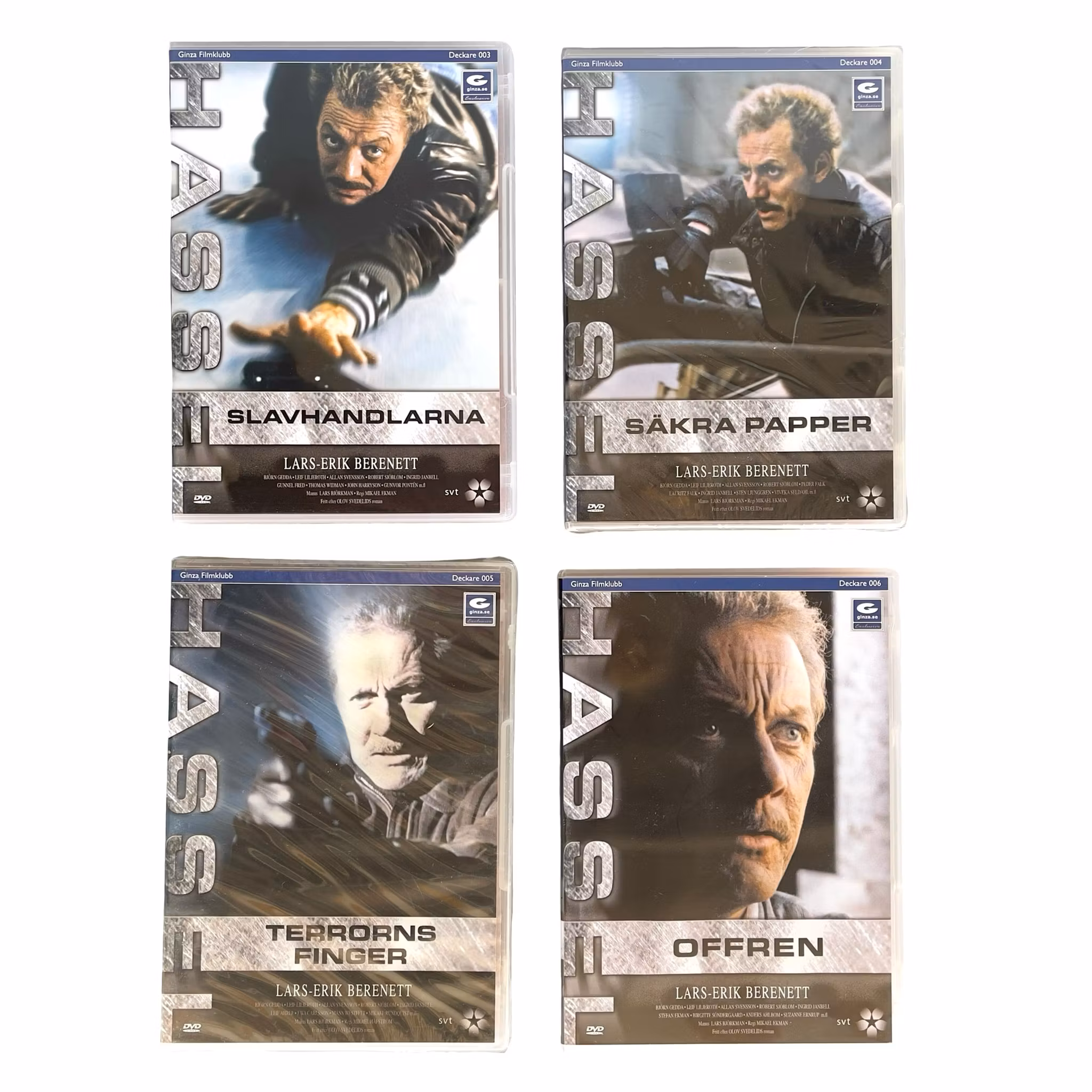 HASSEL - 8 DVD 5 inplastade - Lars Erik Berenett - Svensk kriminal klassiker