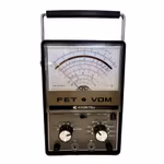 Vintage Kyoritsu FET VOM K 200 analog multimeter med väska och tillbehör