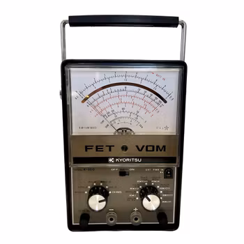 Vintage Kyoritsu FET VOM K 200 Analogmultimeter mit Etui und Zubehör