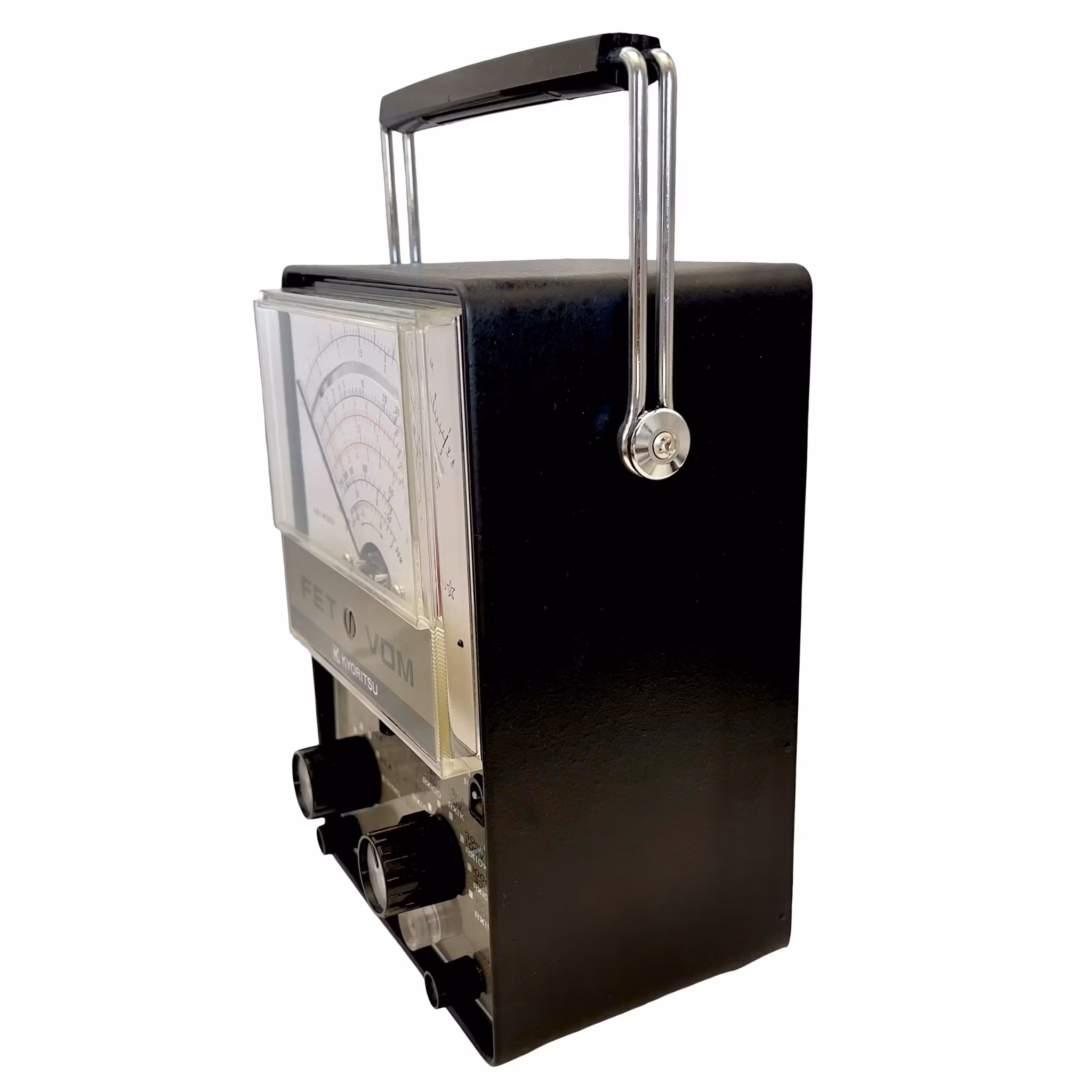 Vintage Kyoritsu FET VOM K 200 analog multimeter med väska och tillbehör