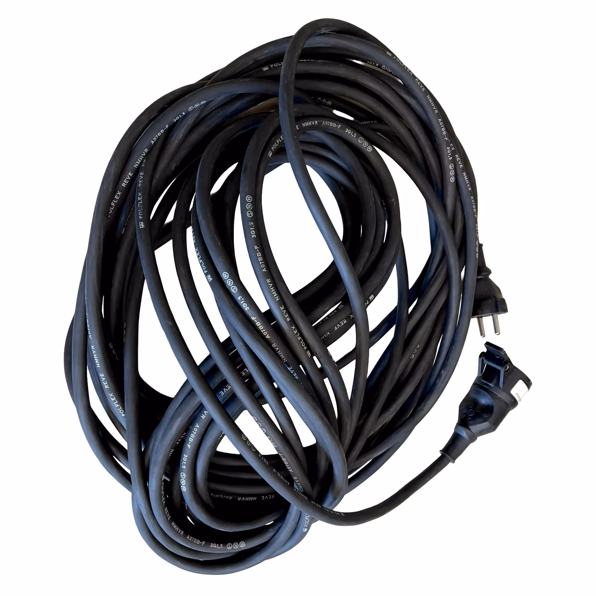 Polflex Reve 25 m - Förlängnings kabel / Skarvsladd 3G1,5 - Jordad - Kraftig modell