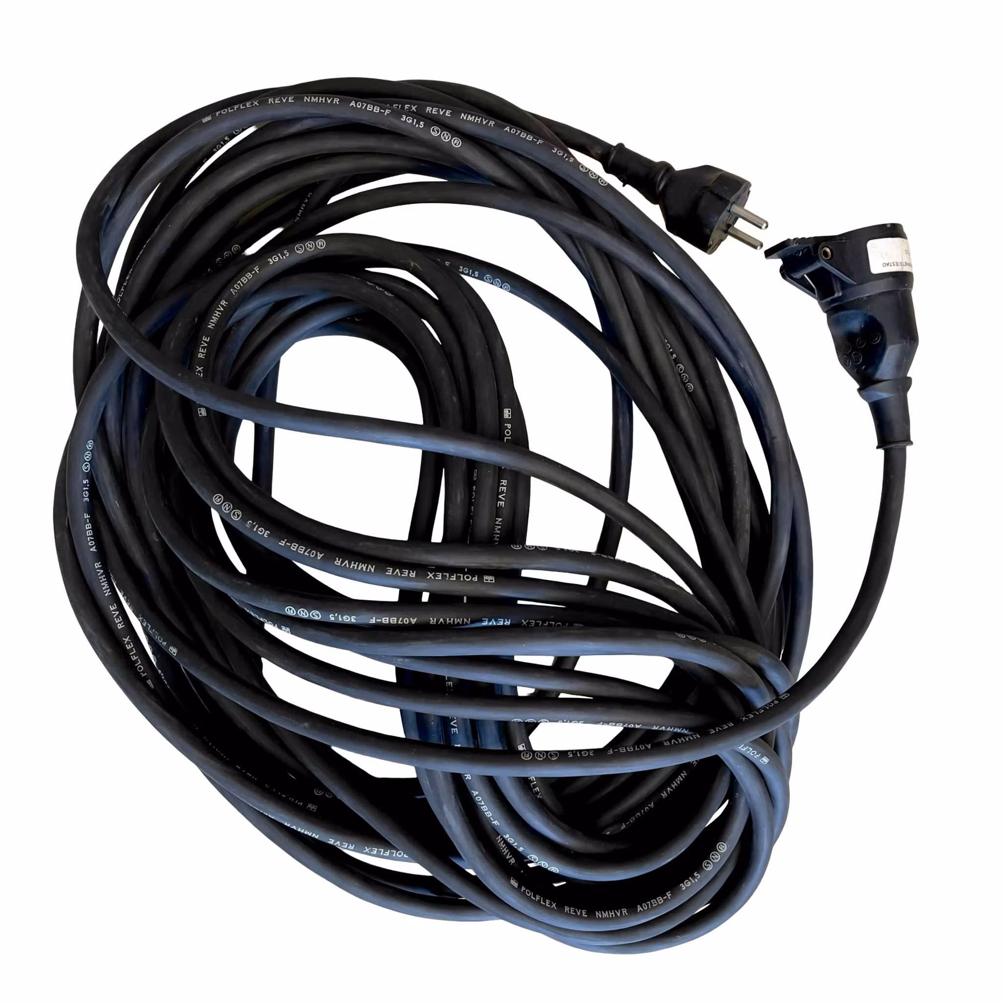 Polflex Reve 25 m - Förlängnings kabel / Skarvsladd 3G1,5 - Jordad - Kraftig modell