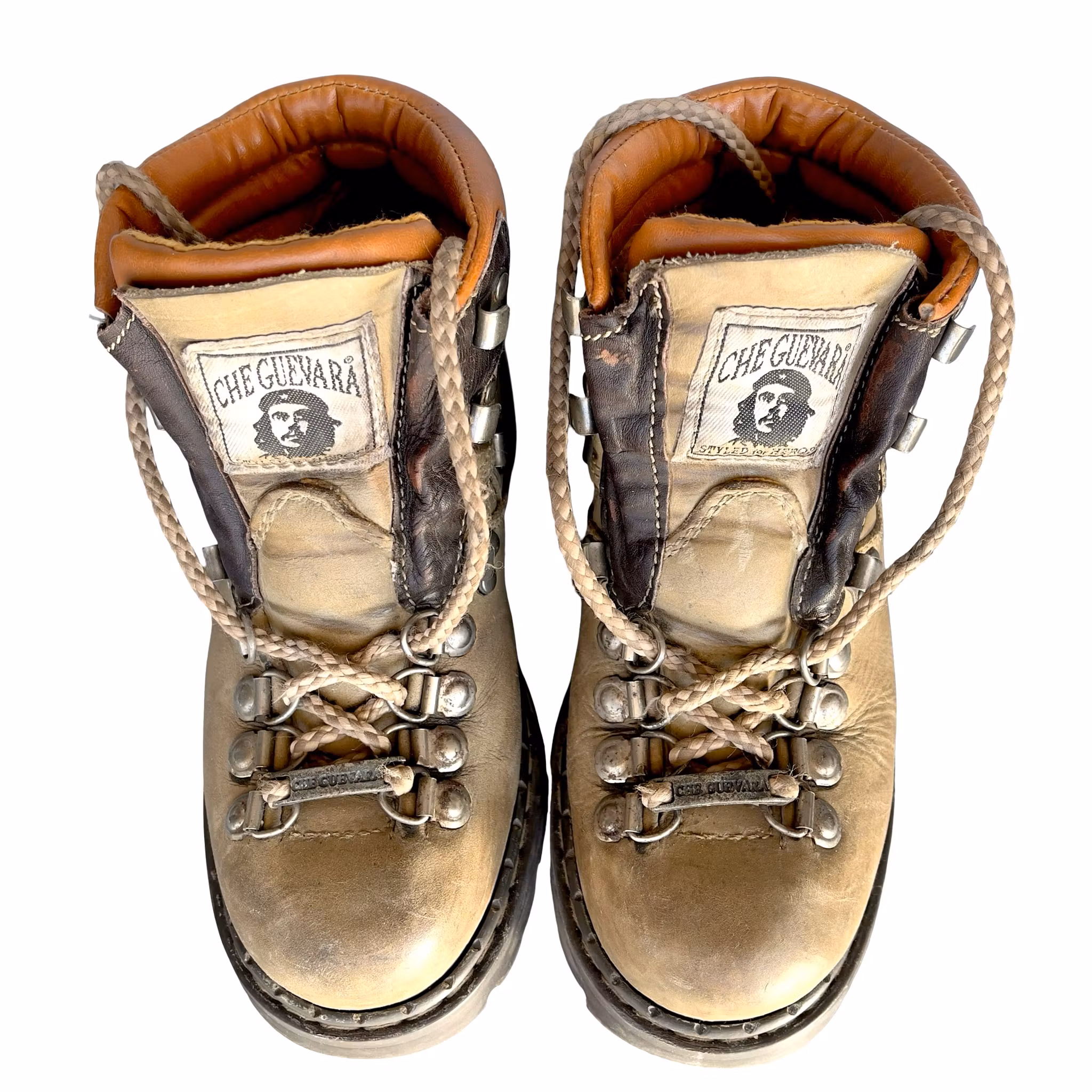 Che Guevara motiv - Vintage kängor - I läder - Dam/Herrskor - stl 36