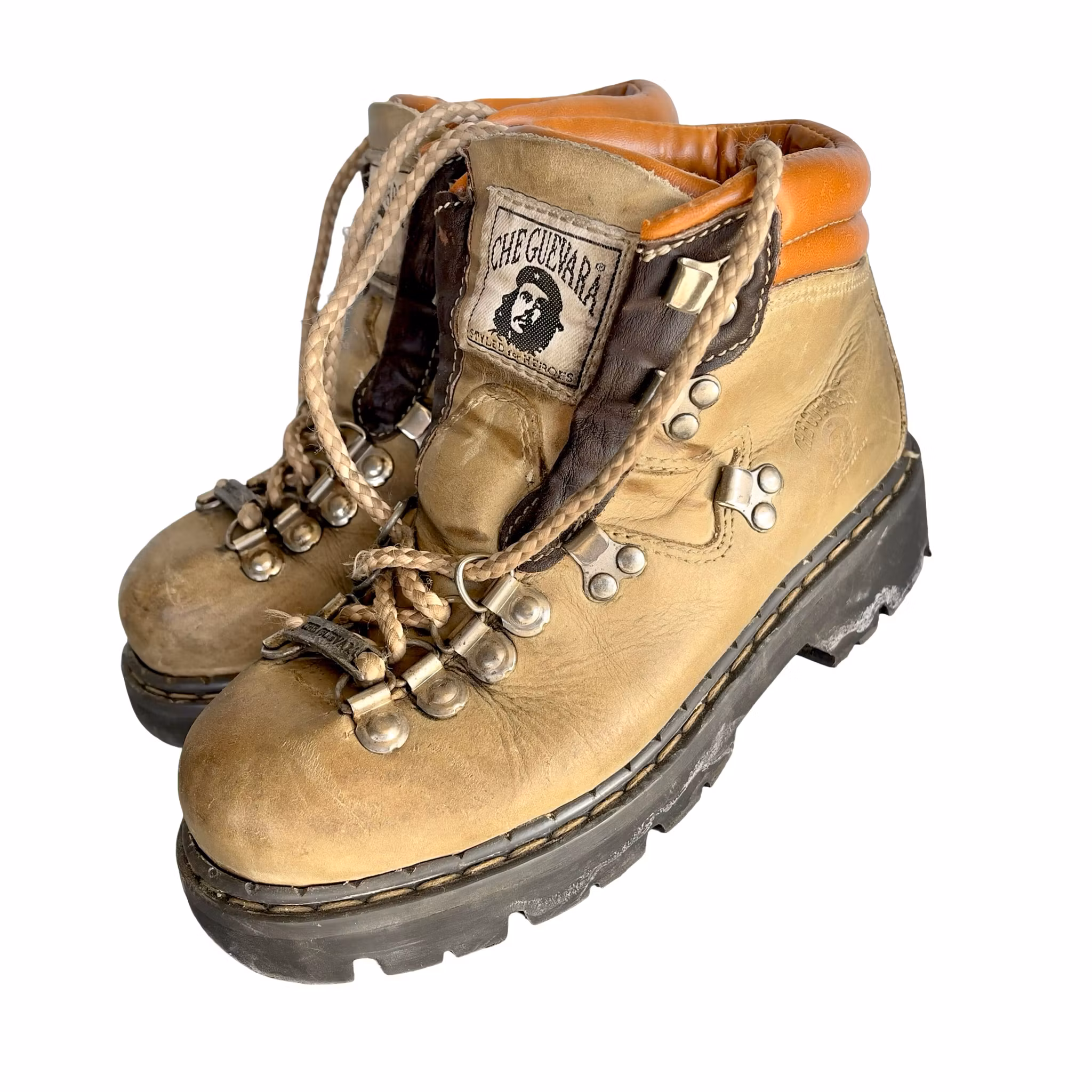 Che Guevara motiv - Vintage kängor - I läder - Dam/Herrskor - stl 36