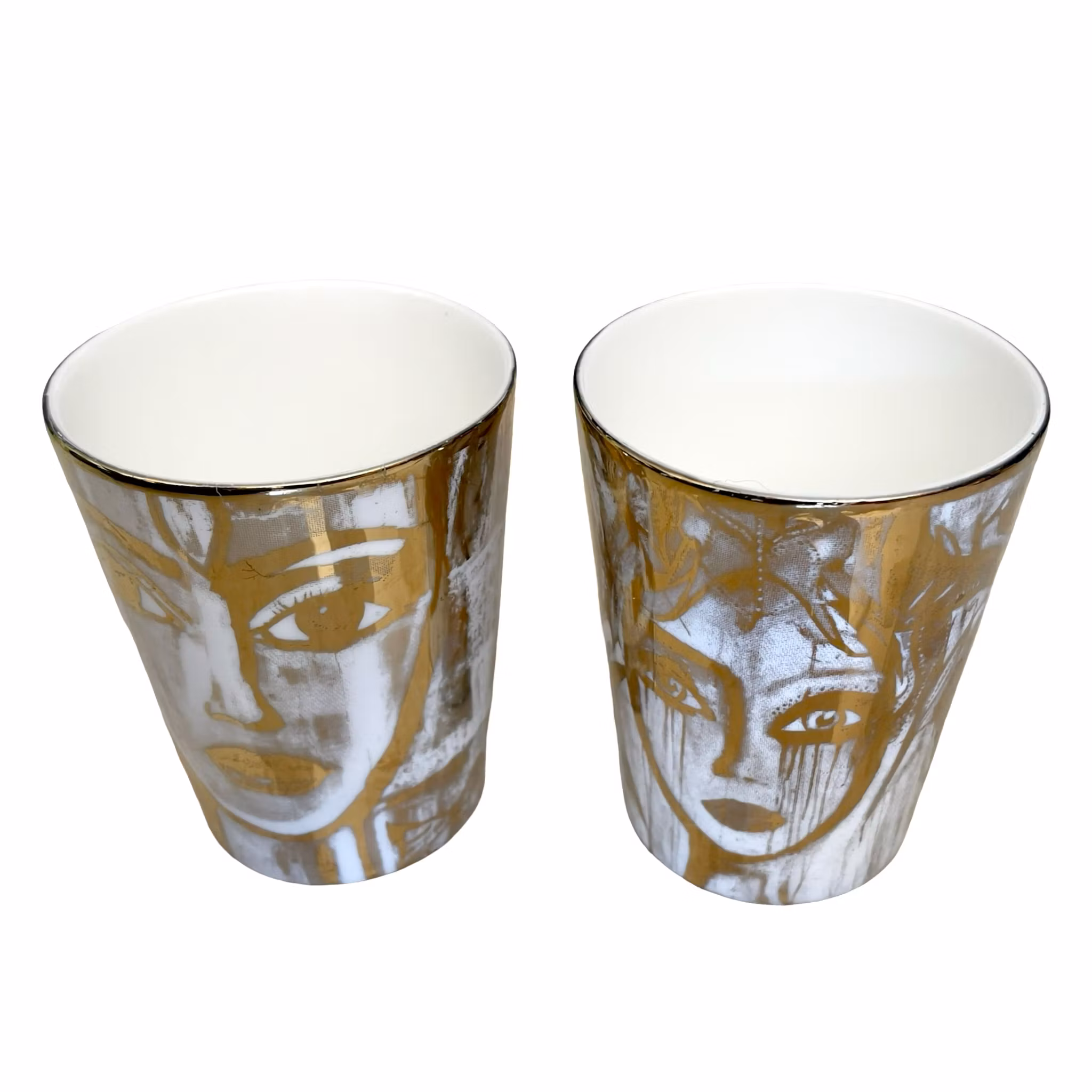Två muggar RASKECO by Carolina Gynning design - Konstnärliga ansikten