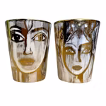 Två muggar RASKECO by Carolina Gynning design - Konstnärliga ansikten