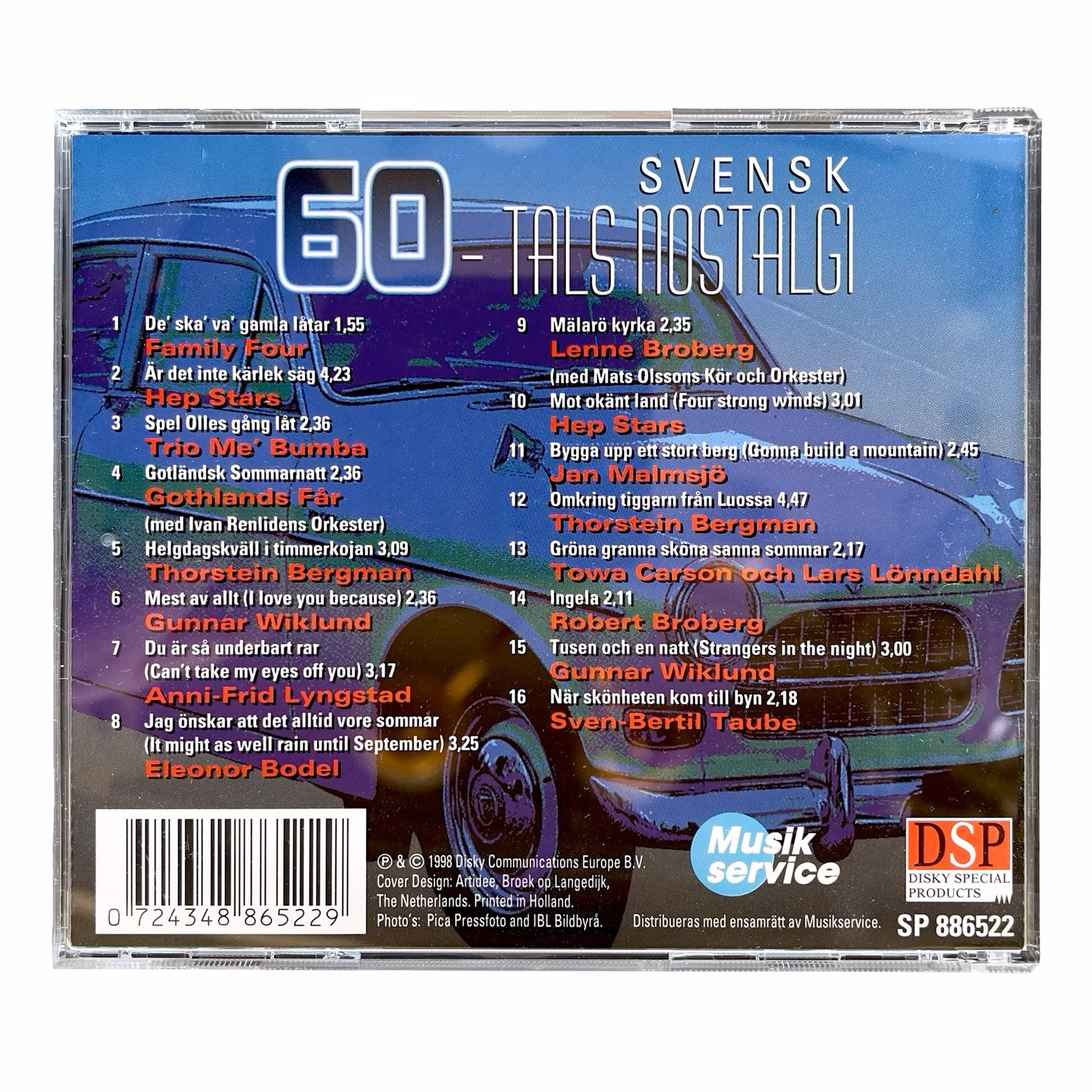 60-tals nostalgi - Svensk samlings CD med klassiska favoriter