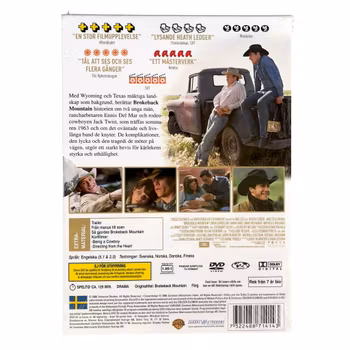 Brokeback Mountain - Inplastad / Oöppnad DVD - Heath Ledger - Jake Gyllenhaal - Svensk utgåva