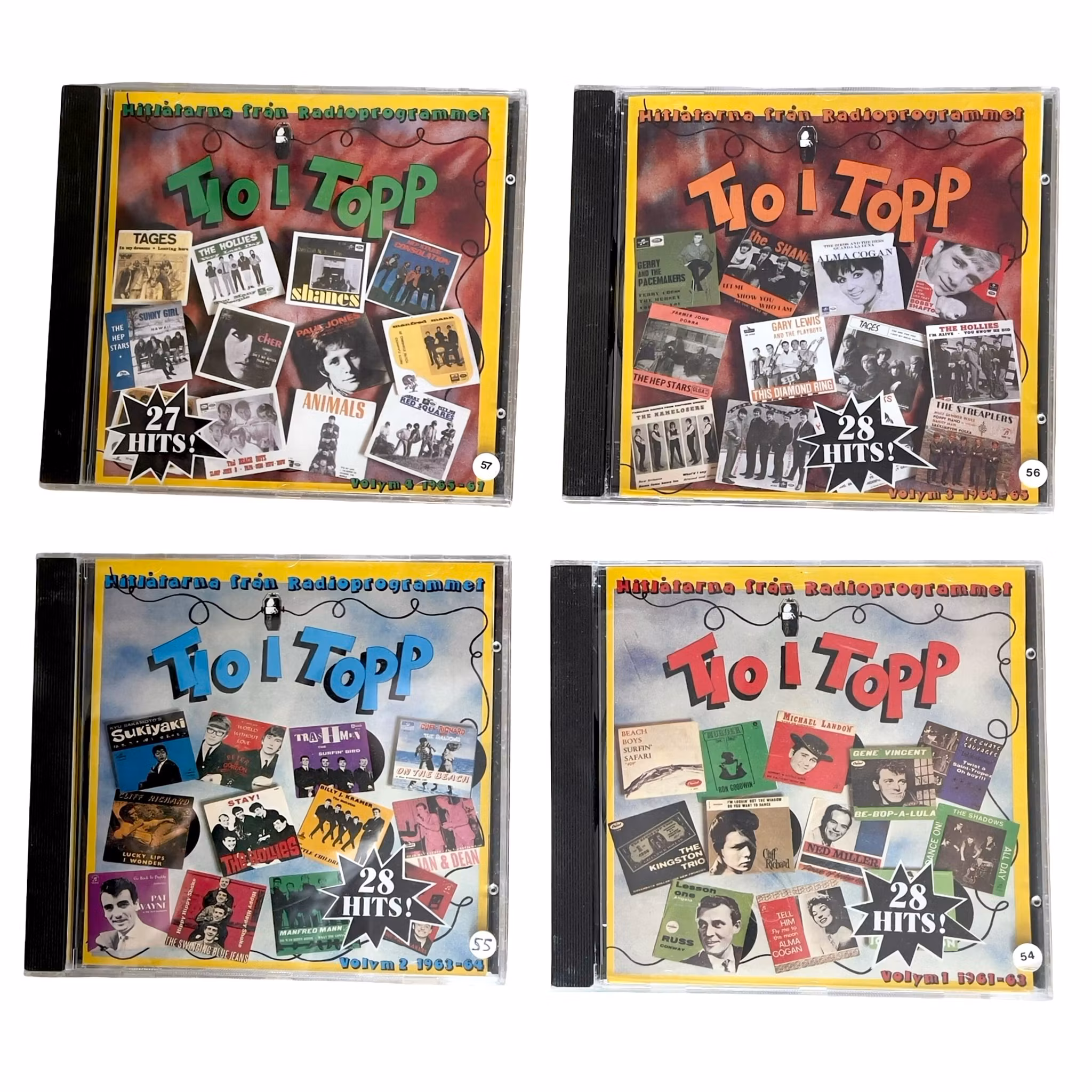 Tio i Topp - Komplett CD samling Volym 1-4 (1961-1967) - EMI