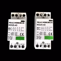 2 stuks Nieuwe Malmbergs IKD25-40 installatieschakelaar 25A 230V AC