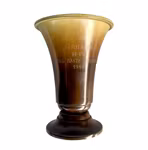 Vintage pokal / Urna i brons med lock - Ystad Brons - Graverad 1949